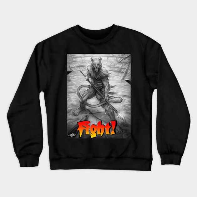 Fight! Crewneck Sweatshirt by lokiie1984